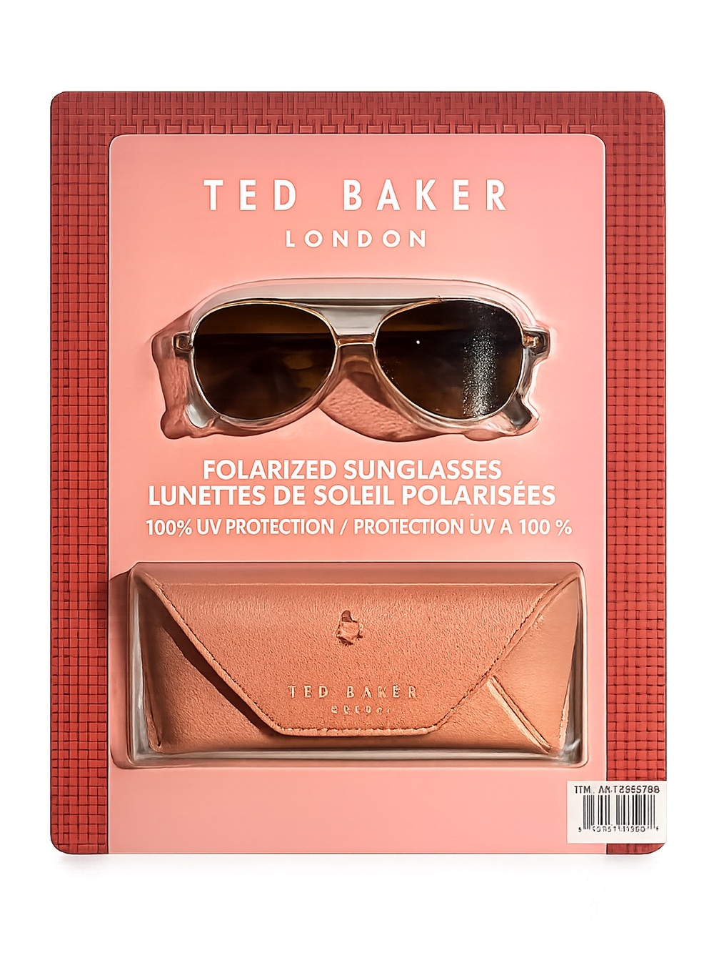 Ted Baker London Polarized Sunglasses Gift Set Rose Gold